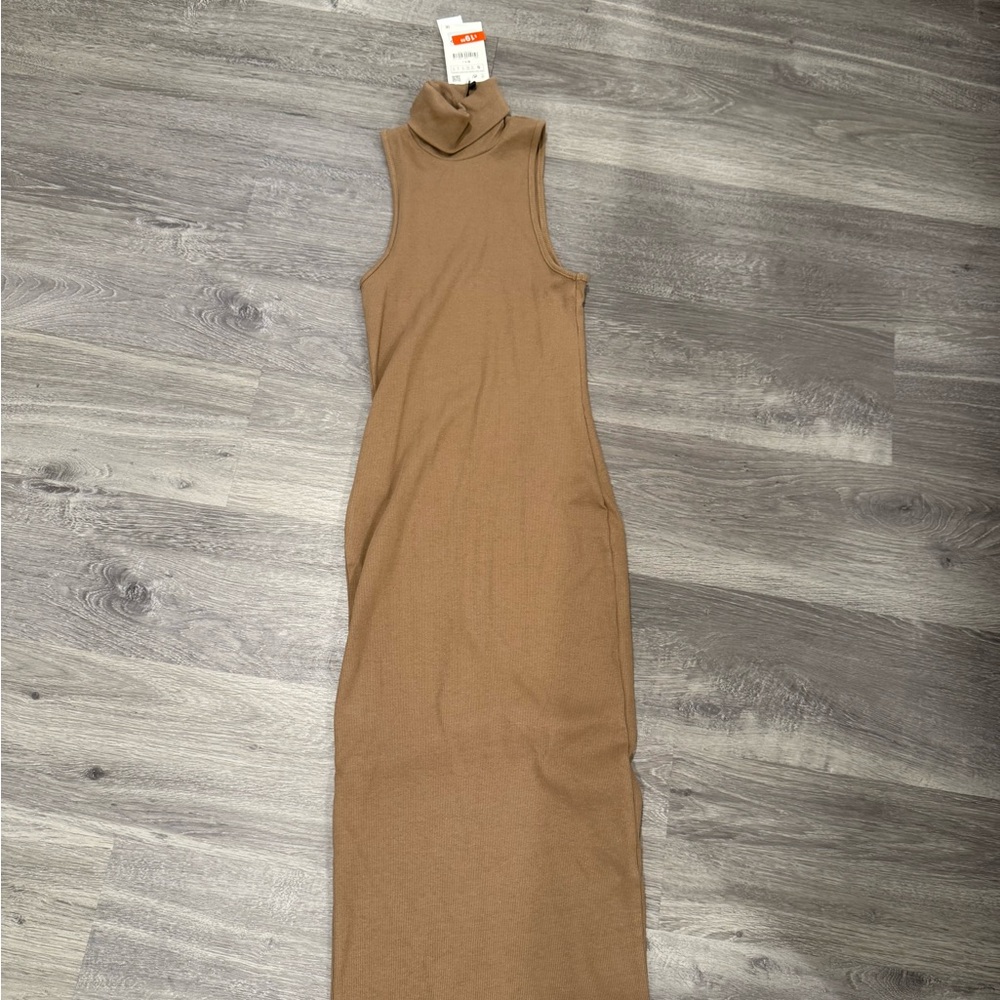 Sleeveless Tan Dress